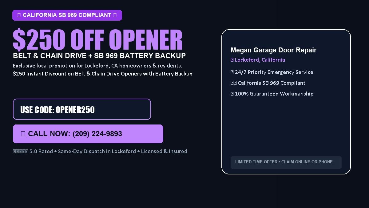 Megan Garage Door Repair $250 OFF Premium LiftMaster Opener Installation in Lockeford, CA